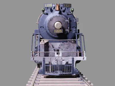Pere Marquette 1225 locomotive train 3D model