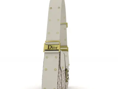 Dior Street Chic Bag Cream Red Print 3D model