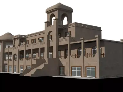 earth house  mosque western architecture 3D model