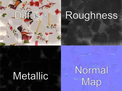 Art Nouveau Decorative Vase with Floral Motifs model pack Low-poly 3D model