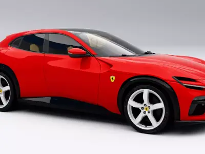 Ferrari Purosangue 2023 Low-poly 3D model purchase