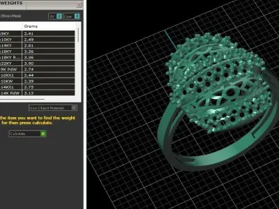 STL 3DM Women Ring Womens Ring Diamonds With Stone Model 3D print model