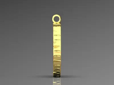 Gold pendant wooden tree trunk design symbol nature model gp0396 3D print model