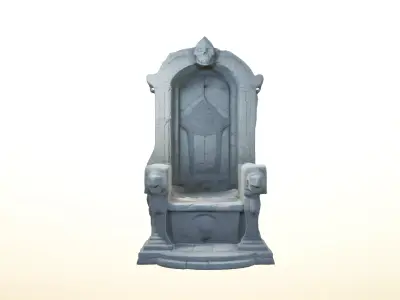 Crypt Stone Throne VR 3D model