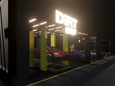 car show room Free 3D model