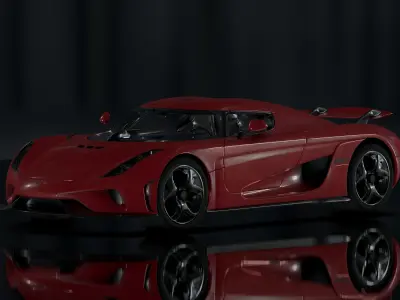 Koenigsegg Regera - photorealistic Low-poly 3D model
