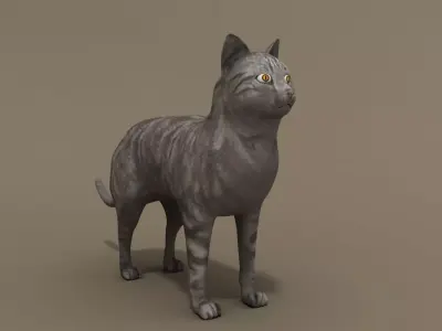 Cat Low-poly 3D model Low-poly 3D model