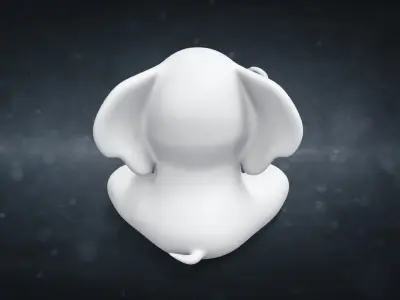 Elephant souvenir model 3D print model