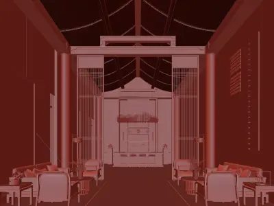 hotel lobby 3D model