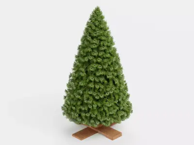 Christmas Tree - Plain  Low-poly 3D model