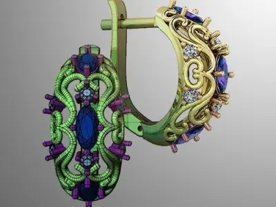 Earrings 39 3D print model