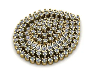 Luxury Diamond Pendant 3d Printable Model 3D print model