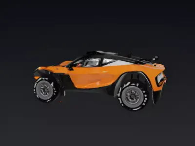 Road Buggy Low-poly 3D model
