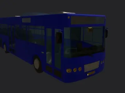 Bus with 5 Diff Textures Optimized for Unreal Engine And Unity Low-poly 3D model