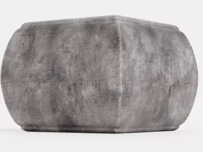 -Concrete Flower Pot V12- 3D model