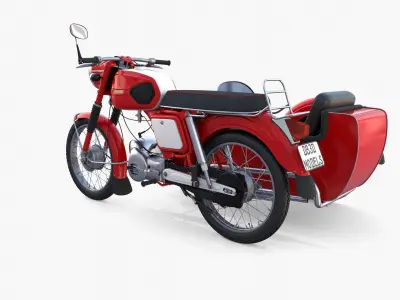 Mobra 50 w sidecar Red 3D model