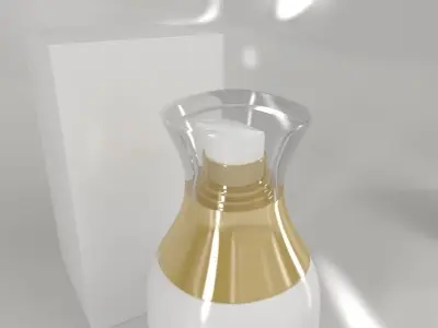 4 Luxury Bottle and Box - White edition 3D model