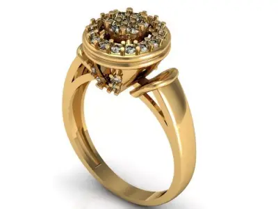 wedding ring 3D print model 19