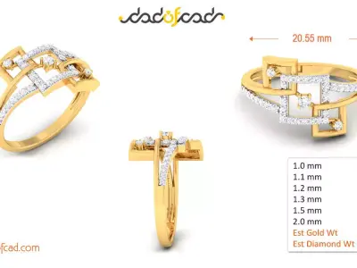 Elegant Diamond Engagement Ring 3D print model