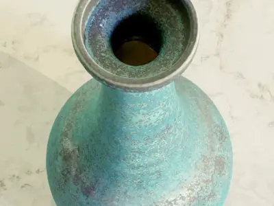 Long neck green vase 3D model