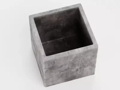 -Concrete Flower Pot V9- 3D model