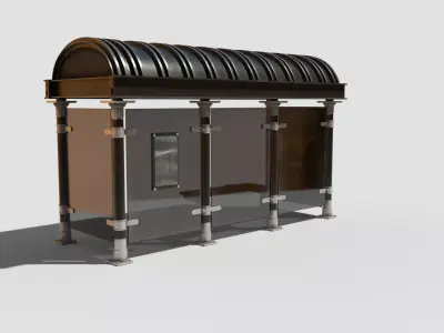 3D Bus Stop Free 3D model