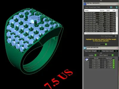 Luxury Men Rings Designs 6MR038 3D print model