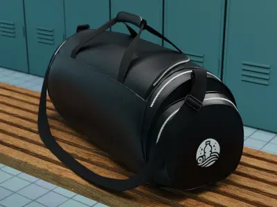 Sports Bag Low-poly 3D model