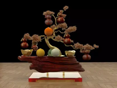 Chinese gourd tree 3D model