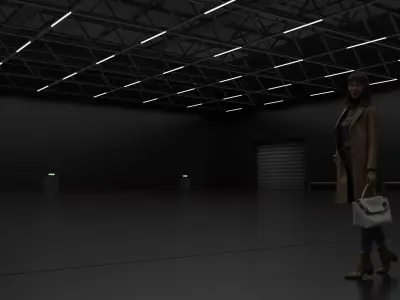 Dark exhibition Hall 3D model