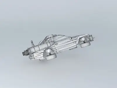 Mercedes Benz Time Machine Flying Mode Free 3D model