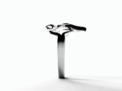 Lizard ring Low-poly 3D model