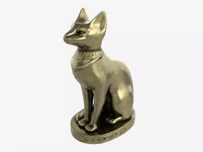 Egyptian Cat Statuette 3D model