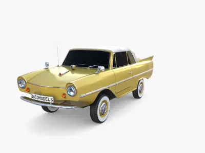 Generic 60s Amphibious Car Top up 3D model