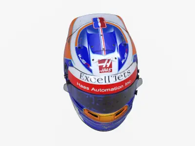 Grosjean helmet 2019 Low-poly 3D model