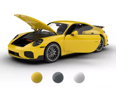 Porsche 911 Carrera Turbo S Aero 2026 HQ 3d model 3D model
