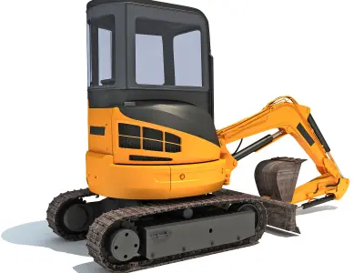 Small Excavator 3D model