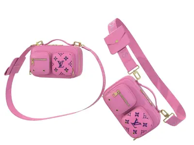 Louis Vuitton Utility Crossbody Bag Pink Low-poly 3D model