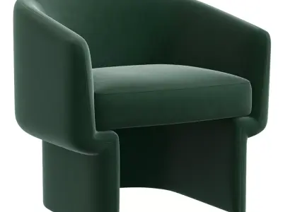 Adele Armchair Greend by Life Interiors 3D model