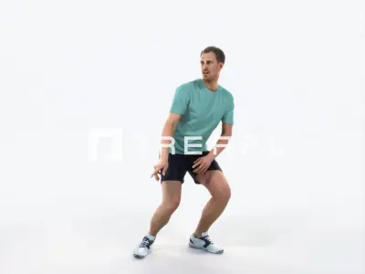 Mistery 08G Football Changing Direction Sports Man Low-poly 3D model