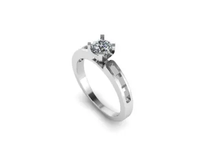 Solitaire ring only STL Free 3D print model