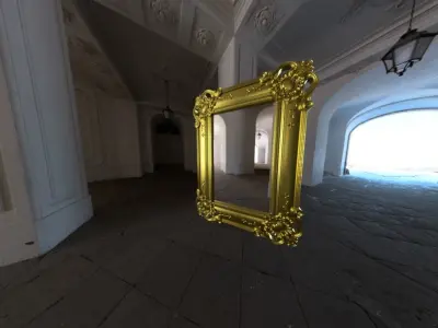 Carved mirror frame Free 3D print model