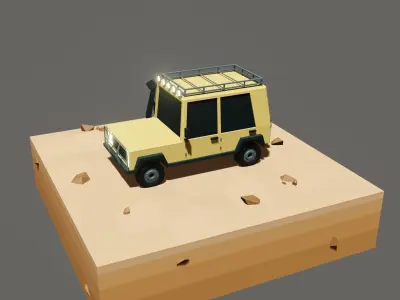 Offroad vehicle Low-poly 3D model by CgiNexus