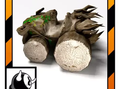 Tree Car Unity Ready Free low-poly 3D model