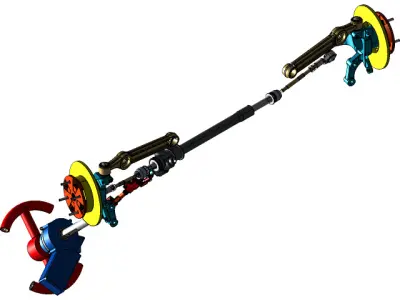 sistema Direcao assistida Low-poly 3D model