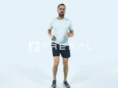 Portrait 07I Running Jogging Football Sports Man Low-poly 3D model