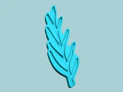 Lavender Leaf Mold - Artificial Herb Molding Tool 3D print model