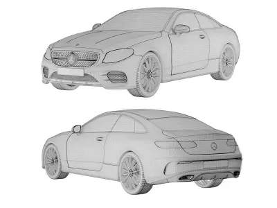 Mercedes Benz E Class C238 BLENDER 3D Model Cycles 3D model