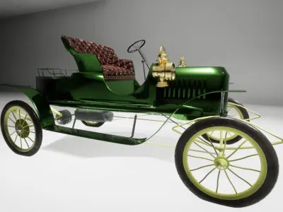 1907s Stanley Steam Car 3D model
