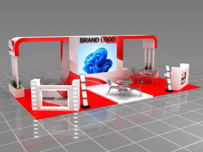 Company Exhibition Stand 01 3D model